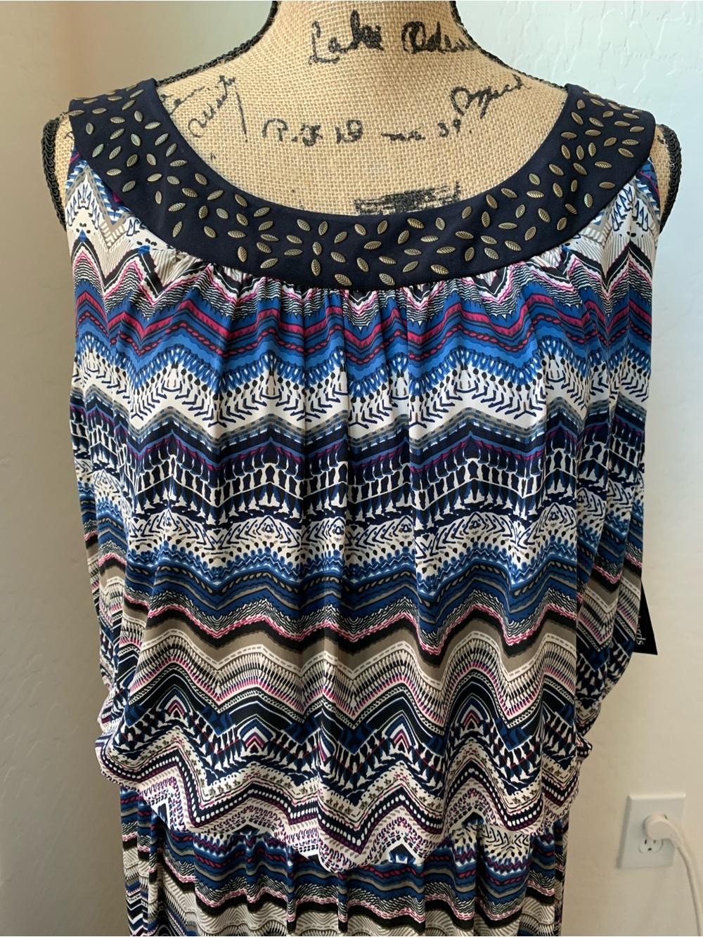 New R&M Richards Navy Women’s Dress Size 16W - Picture 3 of 13